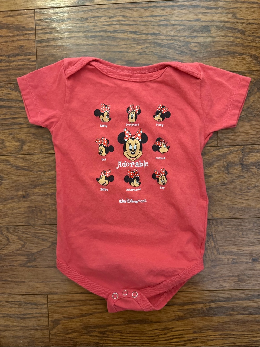 Disney Pink Minnie Mouse 'Adorable' Graphic One-Piece